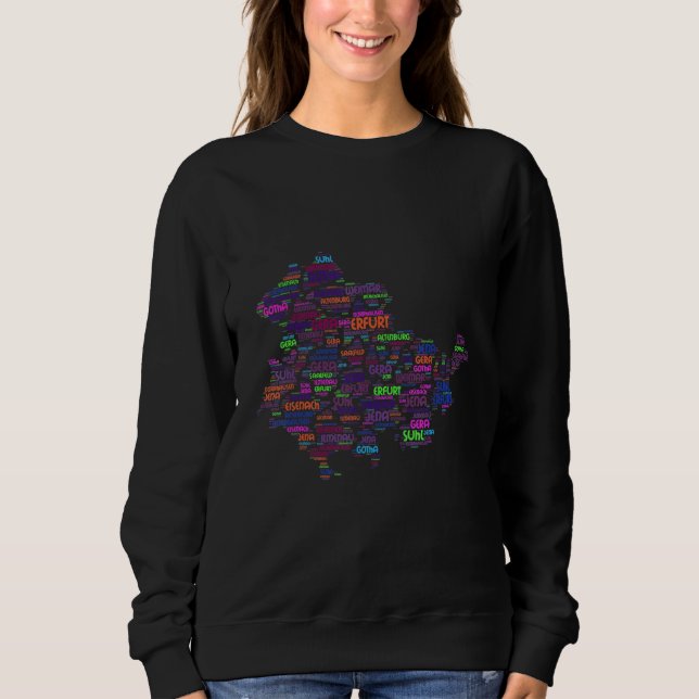 Camiseta Alemanha Range Map Thuringues (Frente)