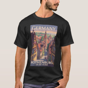 Camiseta Alemanha Rothenburg ob der Tauber Ilustração Arte