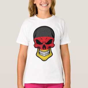 Camiseta Alemanha: Sinalizador do crânio de sorriso