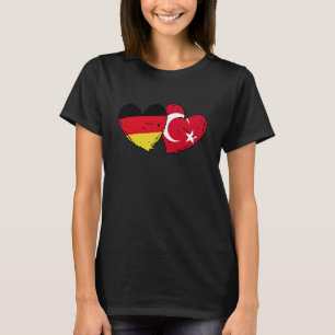 Camiseta Alemanha Turquia Coração Bandeira Türkiye Alemão T