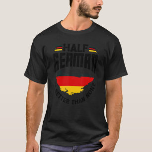 Camiseta alemão Alemanha Bandeira Alemã Metade Alemão é Mel