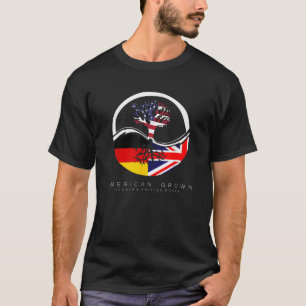 Camiseta Alemão britânico Raízes Americanas Cresce com Band