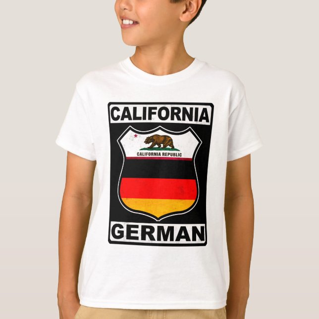 Camiseta Alemão da Califórnia americano (Frente)