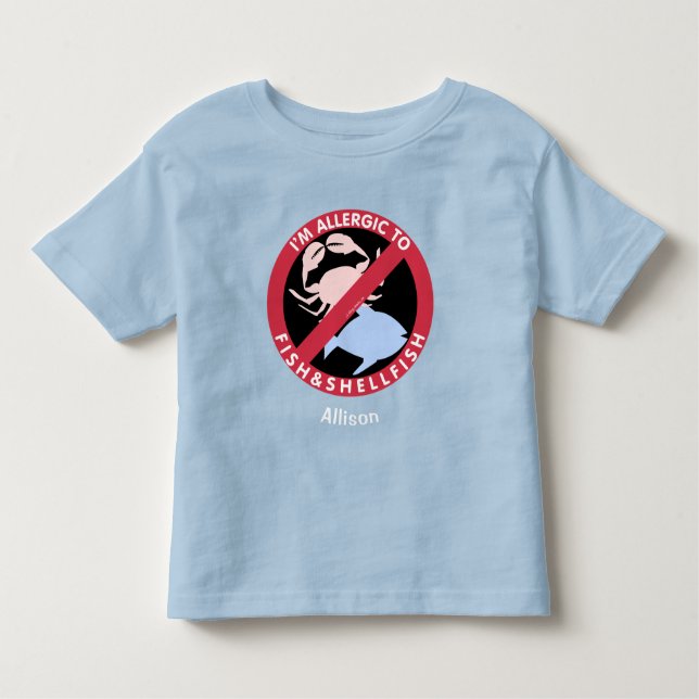 Camiseta Alergia À Alergia Dos Peixes-Marisco Personalizada (Frente)