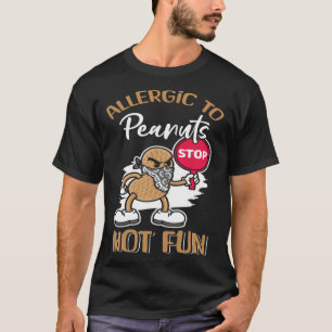 Camiseta Alergia A amendoins Sem Amendoim Divertido Alergia