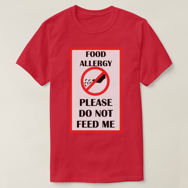 Camiseta Alergia à comida (Frente do Design)
