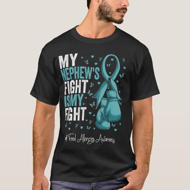 Camiseta Alergia à Comida do Netuno Teal (Frente)