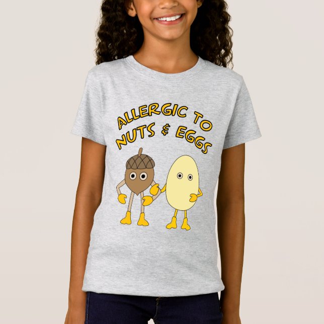 Camiseta Alergia a Loucos e ovos (Frente)