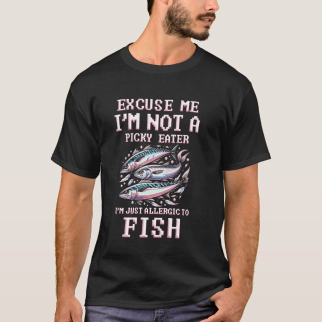 Camiseta Alergia a Peixe Eu Sou Alergico a Peixe (Frente)
