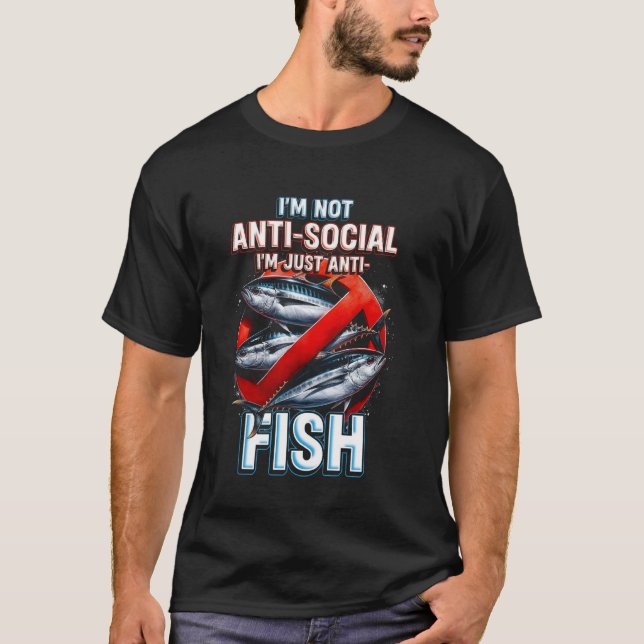 Camiseta Alergia a Peixe Sou Apenas Contra Peixe (Frente)
