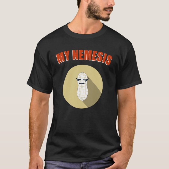 Camiseta Alergia ao amendoim com minha Nemesis (Frente)