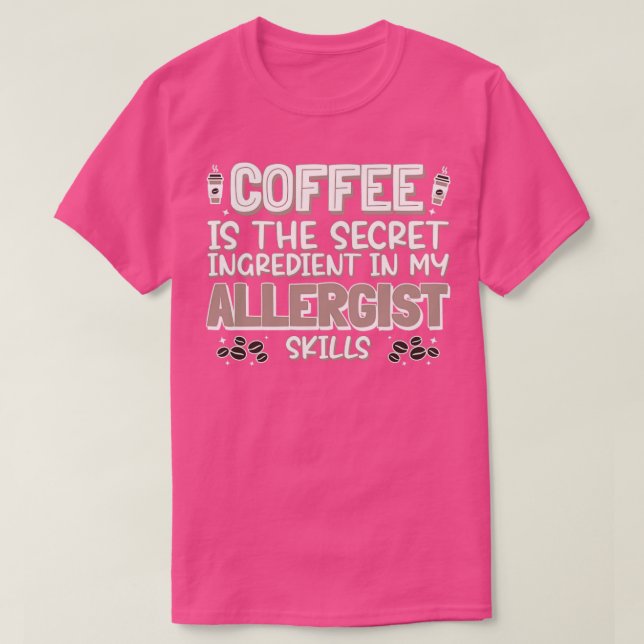 Camiseta Alergia ao café (Frente do Design)