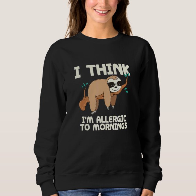 Camiseta Alergia Às Manhãs Sloth Lazy Sloth Night Shift (Frente)