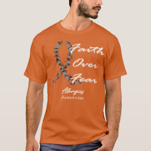 Camiseta Alergias Sensibilização Fé Sobre Medo Nesta Famíli