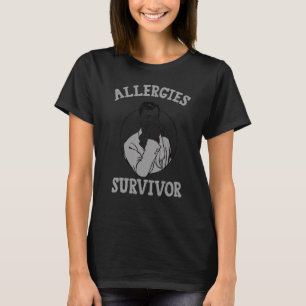 Camiseta Alergias Sobreviventes Homens Com Local Alérgico