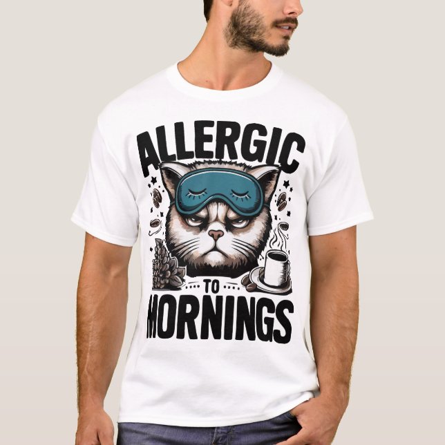CAMISETA ALÉRGICA A MANHÃS (Frente)