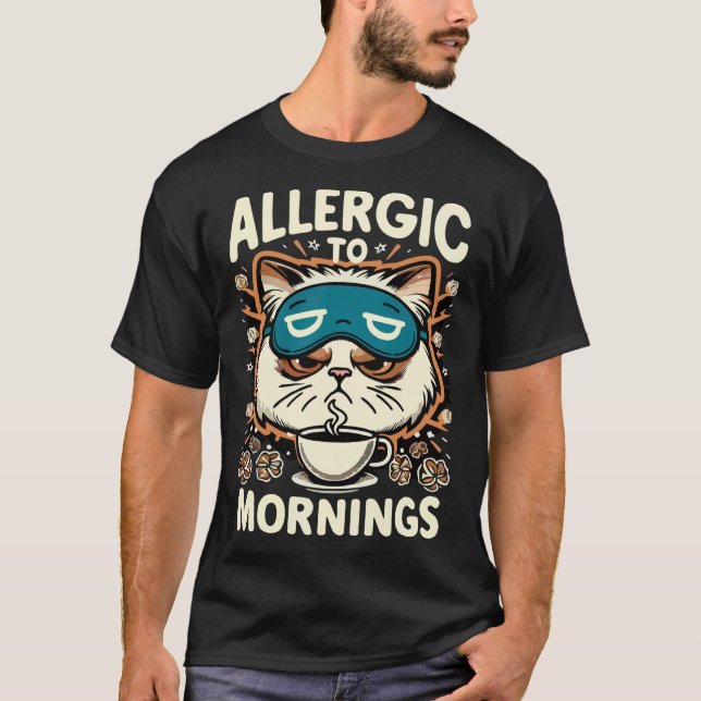 CAMISETA ALÉRGICA A MANHÃS (Frente)