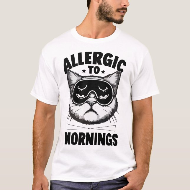CAMISETA ALÉRGICA A MANHÃS (Frente)