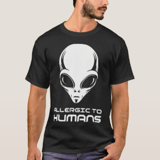 Camiseta Alergico a Humanos Alien Introvertido Extraterrest