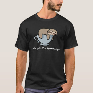 Camiseta Alérgico A Manhãs Sonolento Jovens Adolescente M