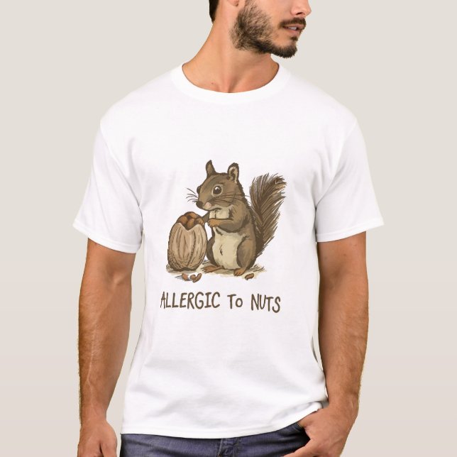 Camiseta Alergico a Nozes (Frente)