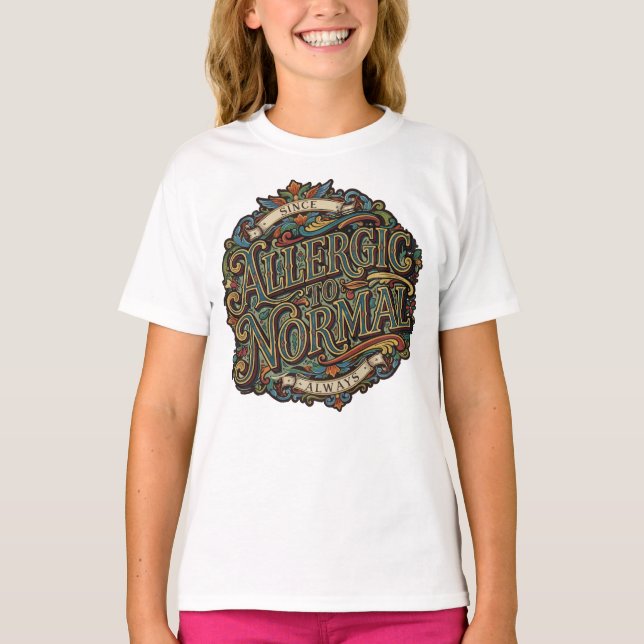 Camiseta Alergico ao Normal (Frente)