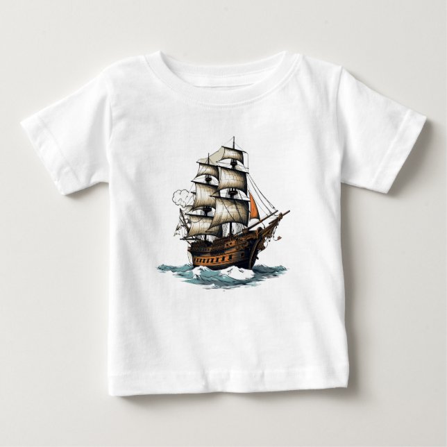 Camiseta Alerta! 8º Aniversário do Navio Pirata (Frente)