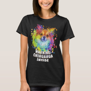 Camiseta Alerta Chihuahua Dentro Chiwawa Humor Toy Breed