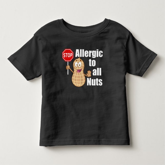 Camiseta Alerta de amendoim para a consciência de alergia à (Frente)