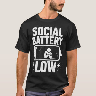 Camiseta Alerta de Bateria Social Baixa
