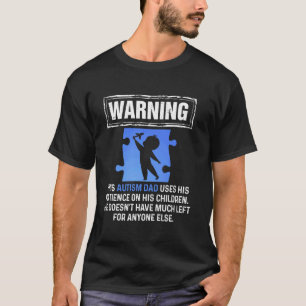 Camiseta Alerta de Conscientização do Autismo Este Pai Auti