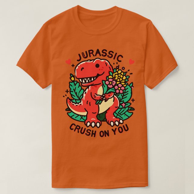 Camiseta Alerta de Esmagamento Este TRex tem um Soft grave  (Frente do Design)