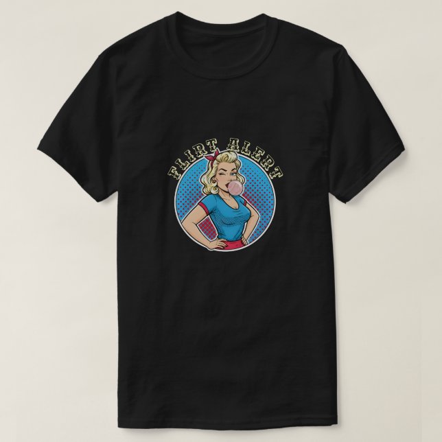 CAMISETA ALERTA DE FLERTE (Frente do Design)