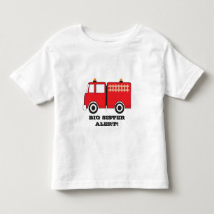Camiseta Alerta de Irmã Grande do Caminhão Vermelho!