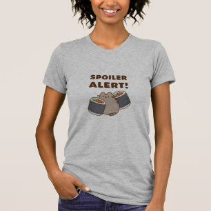 Camiseta Alerta de Spoiler Gato Sushi Divertido