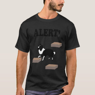 Camiseta Alerta de Trabalho de Destaque de Borda