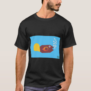 Camiseta alerta de tráfego de salmão