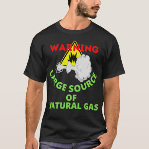 Camiseta alerta grande fonte de gás natural 16
