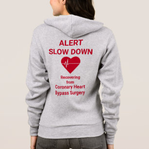 Camiseta Alerta Lento Recuperado de Cirurgia, vermelho