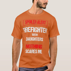 Camiseta Alertar Bombeiro Com Filhas Nada Me Assusta