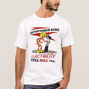 Camiseta Alertar Reddys Kilowatts, A Eletricidade O Matar