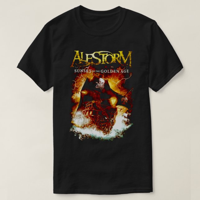 Camiseta Ales 504 Sunset Ouro Age - Alestorm - Melhor Vende (Frente do Design)