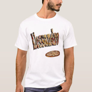 Camiseta Alessandro, Nome, Logotipo Feito Com Pizza,