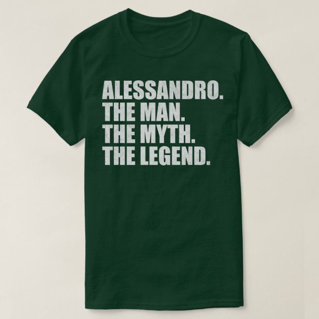 Camiseta AlessandroAlessandro Nome Alessandro Nome dado (Frente do Design)