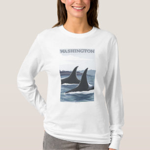 Camiseta Aletas de WashingtonOrca