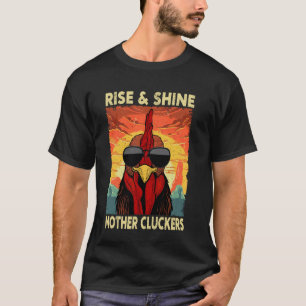 Camiseta Alevante-se e Brilhe Mãe Frangas Fazenda Engraçada