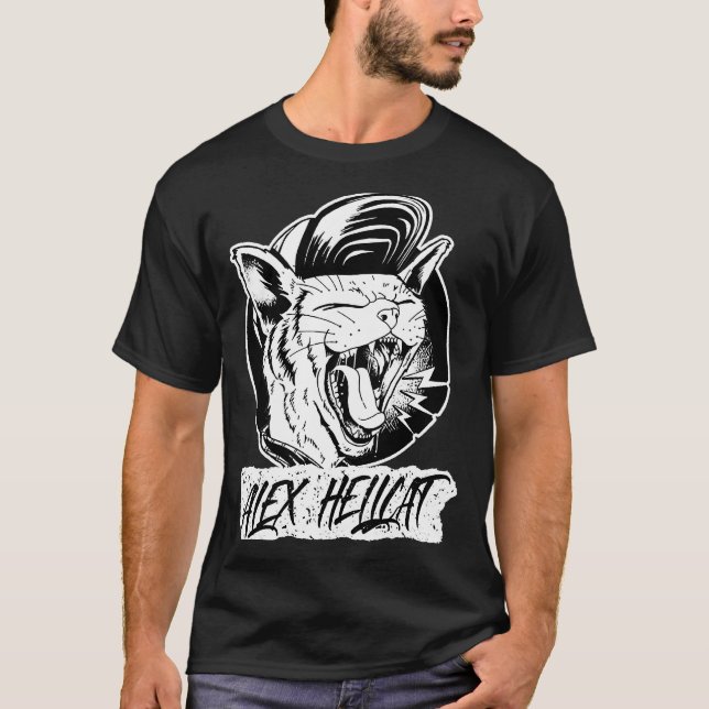 Camiseta Alex Hellcat Gritando Kat Punk (Frente)
