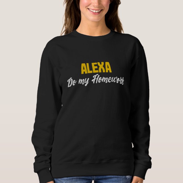 Camiseta Alexa Do My Homework  Joke Kids Youth (Frente)