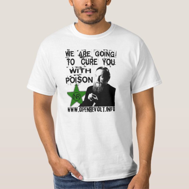 Camiseta Alexander Dugin:  Nós curá-lo-emos com veneno! (Frente)