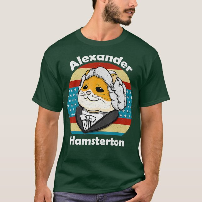 Camiseta Alexander Hamilton Retro Hamster (Frente)